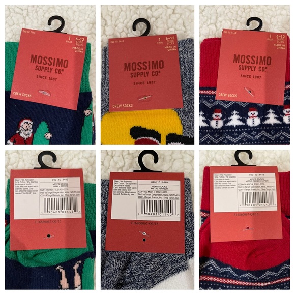 🆕 Mossimo Winter Christmas Holiday 3 Pack Men’s Sock Bundle - Picture 6 of 6